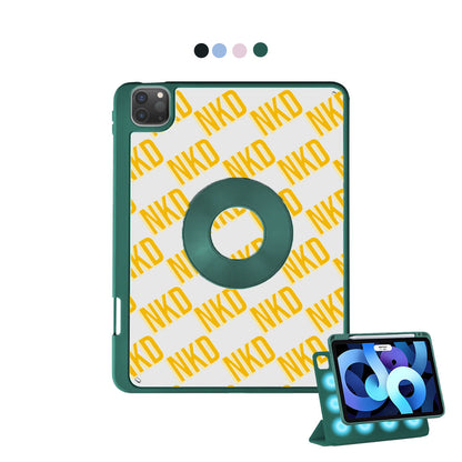 iPad Detachable Flip Cover - Diagonal Initial Monogram 1.0