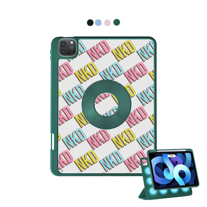 iPad Detachable Flip Cover - Diagonal Initial Monogram 3.0