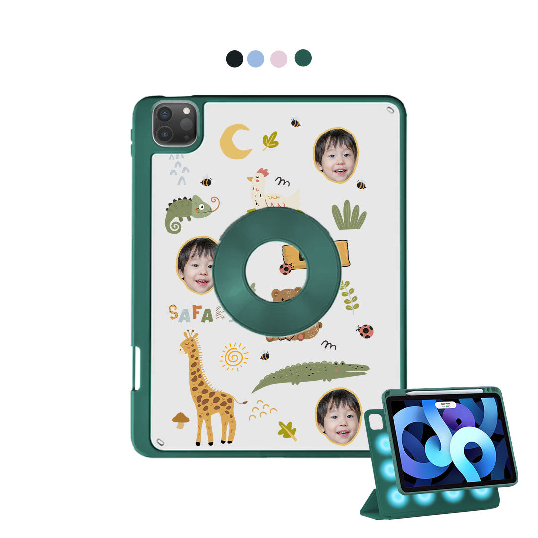 iPad Detachable Flip Cover - Face Grid Safari