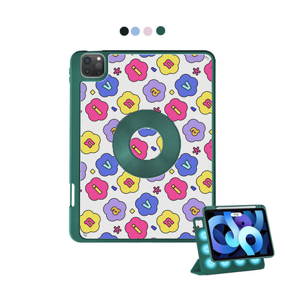 iPad Detachable Flip Cover - Flower Petals Monogram 2.0