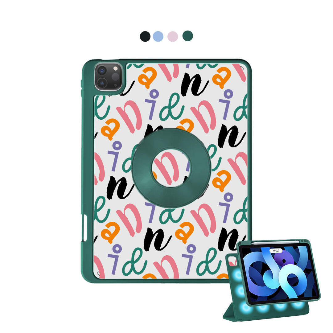 iPad Detachable Flip Cover - Playful monogram 3.0