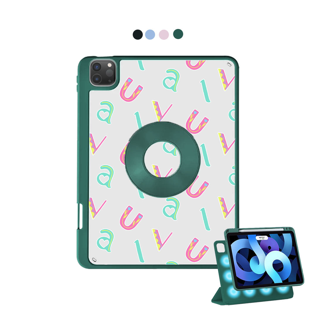 iPad Detachable Flip Cover - Playful monogram 6.0