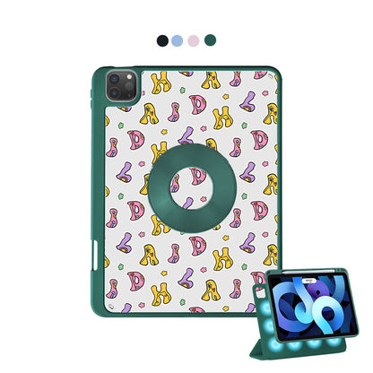 iPad Detachable Flip Cover - Playful monogram 7.0