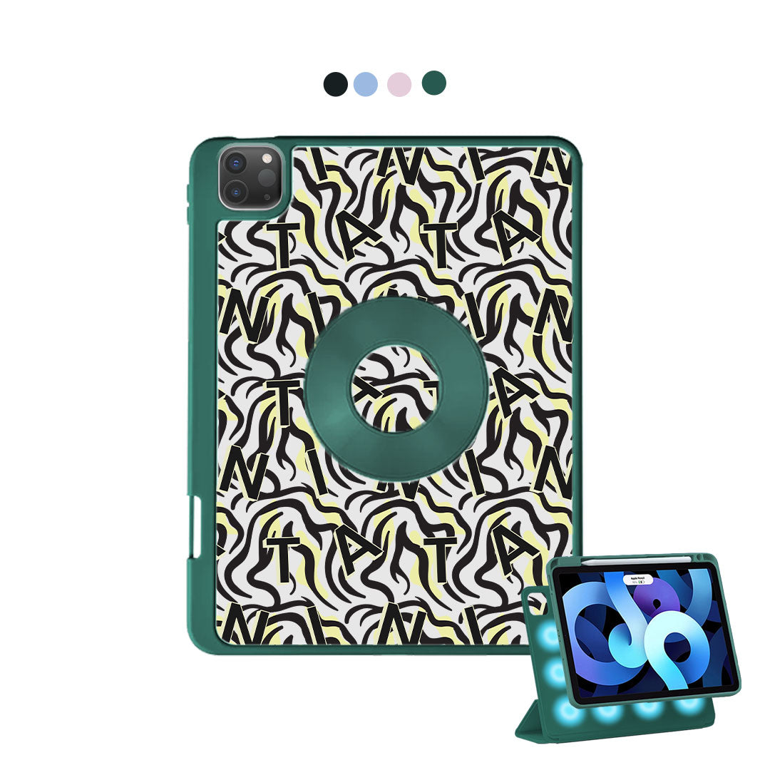 iPad Detachable Flip Cover - Tiger monogram 3.0
