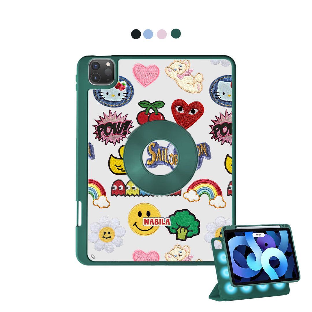 iPad Detachable Flip Cover - Cute denim