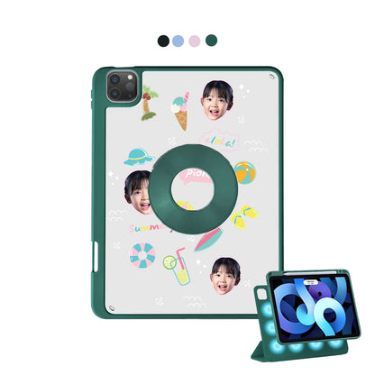 iPad Detachable Flip Cover - Face Grid Summer