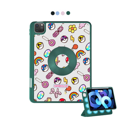 iPad Detachable Flip Cover - Pink glitch