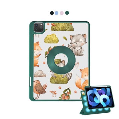 iPad Detachable Flip Cover - Racoon & Friends