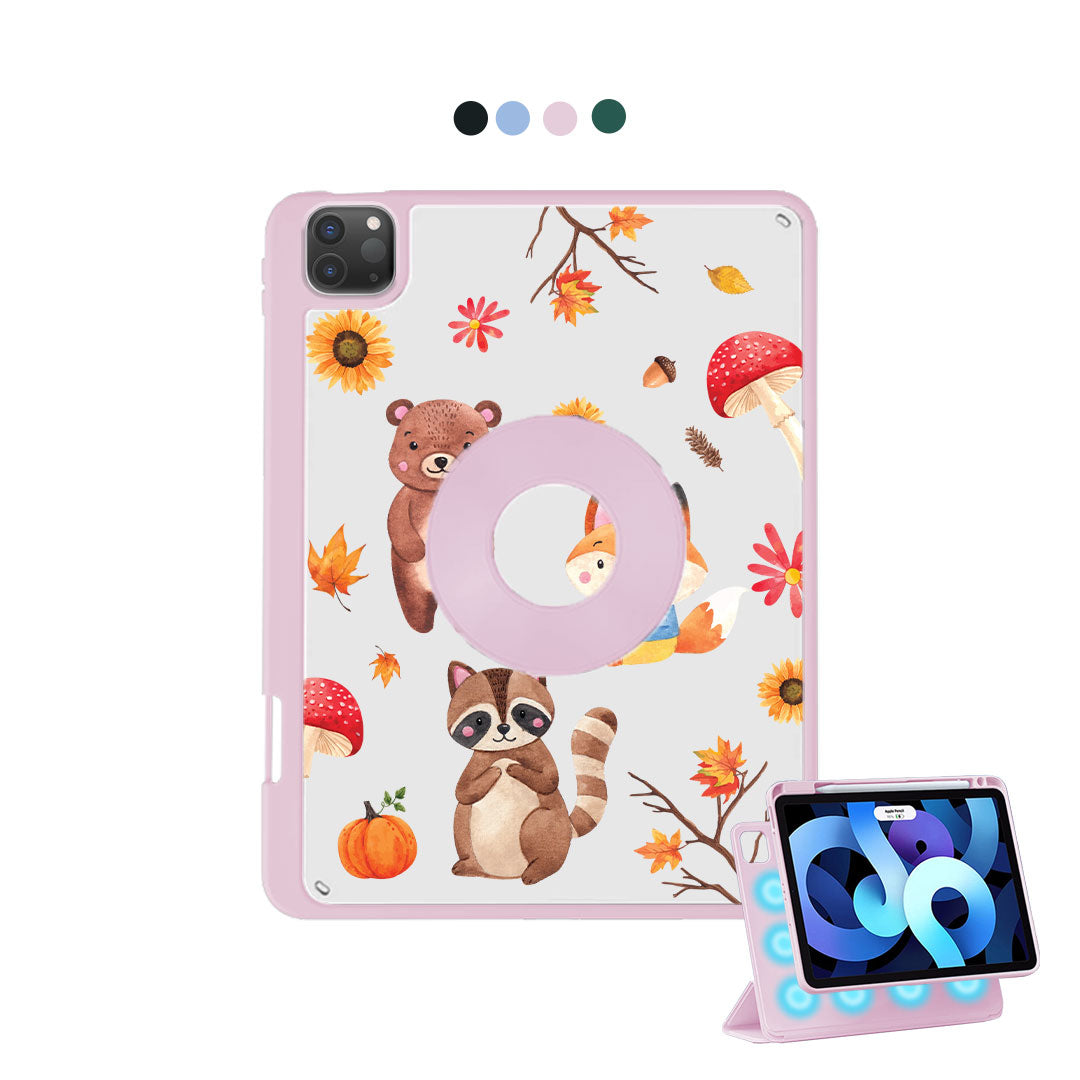 iPad Detachable Flip Cover - Autumn Animals