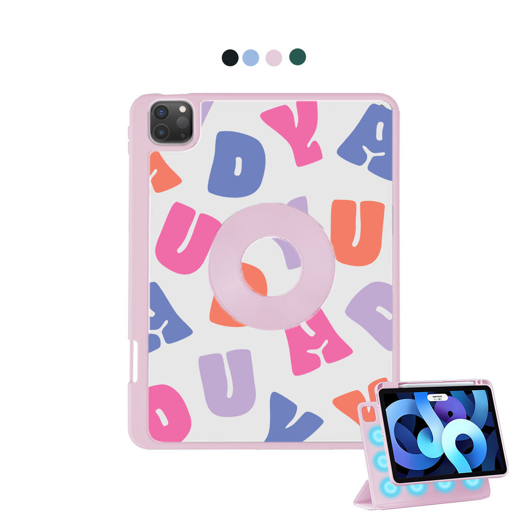 iPad Detachable Flip Cover - Chubby Monogram
