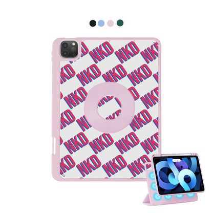 iPad Detachable Flip Cover - Diagonal Initial Monogram 2.0