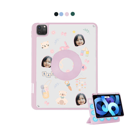 iPad Detachable Flip Cover - Face Grid Girl's Toys