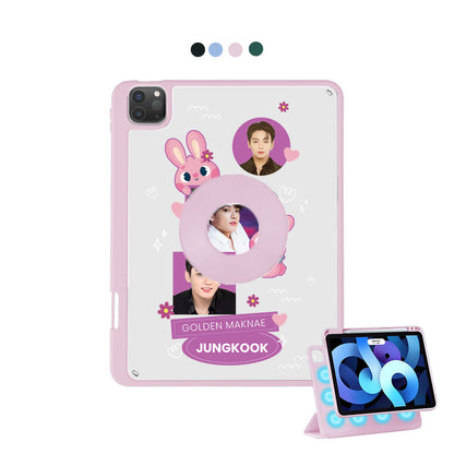 iPad Detachable Flip Cover - Face Grid Bunny