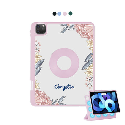 iPad Detachable Flip Cover - Pink Florals