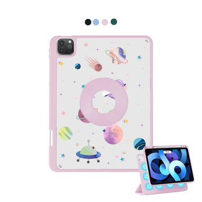 iPad Detachable Flip Cover - Pink Planet