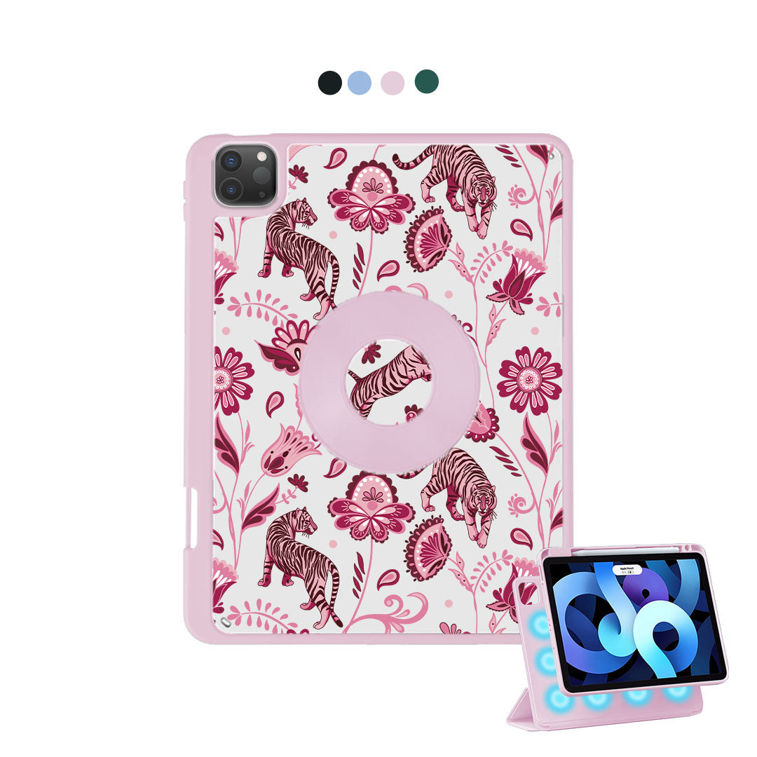 iPad Detachable Flip Cover - Tiger & Floral 2.0