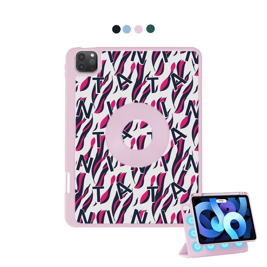iPad Detachable Flip Cover - Tiger monogram 2.0
