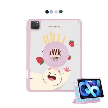 iPad Detachable Flip Cover - Pawky Cat