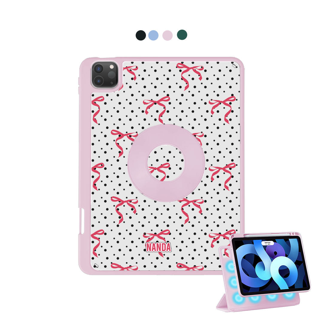 iPad Detachable Flip Cover - Red bows