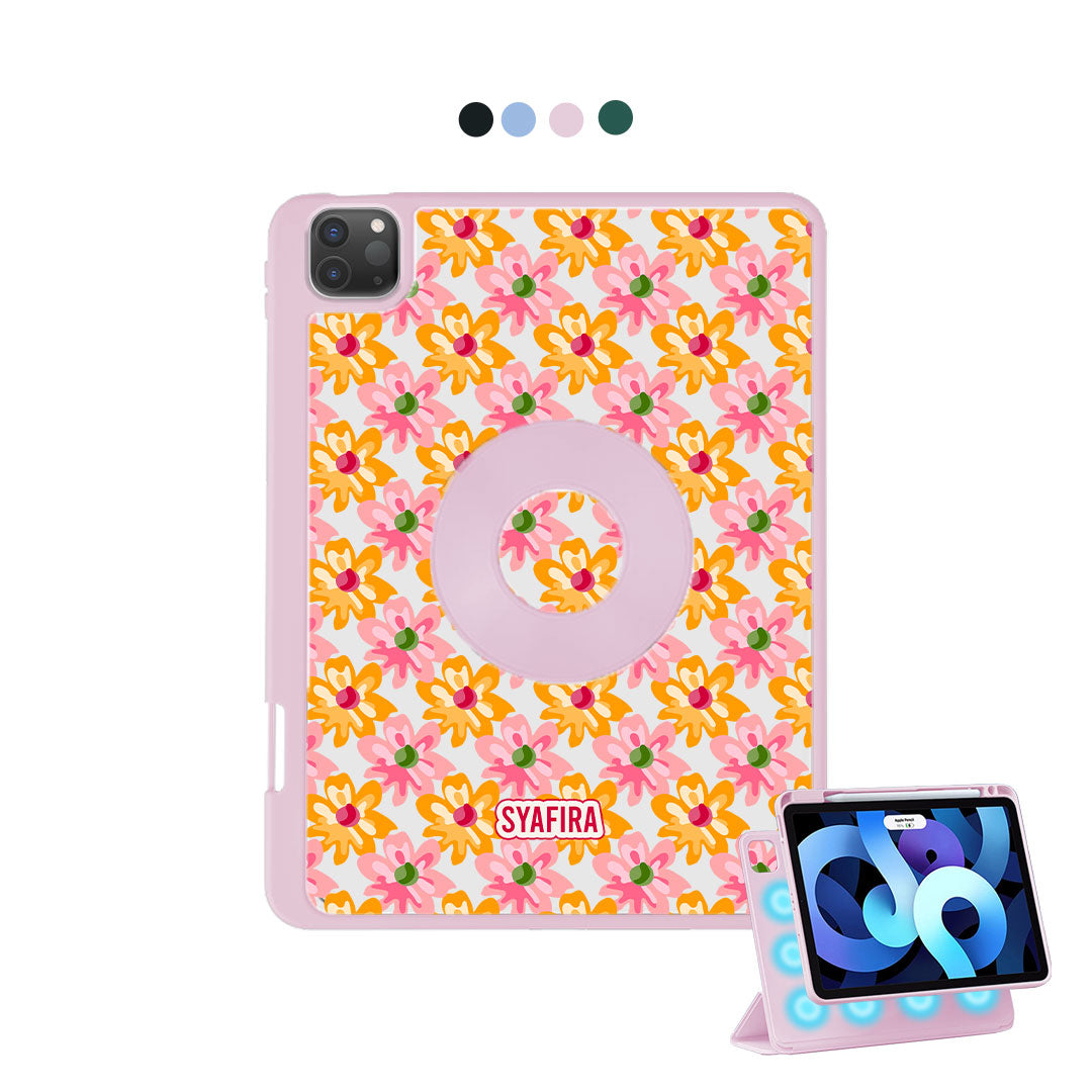 iPad Detachable Flip Cover - Tropical flower 2.0