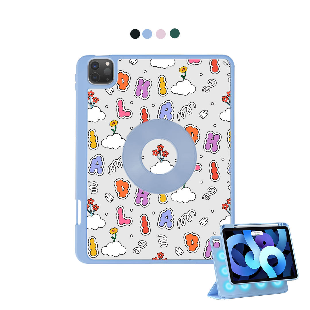 iPad Detachable Flip Cover - Adorable monogram 6.0
