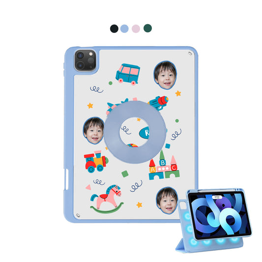 iPad Detachable Flip Cover - Face Grid Boy's Toys