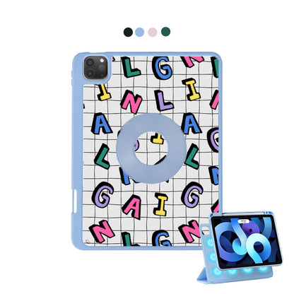 iPad Detachable Flip Cover - Playful Monogram 2.0