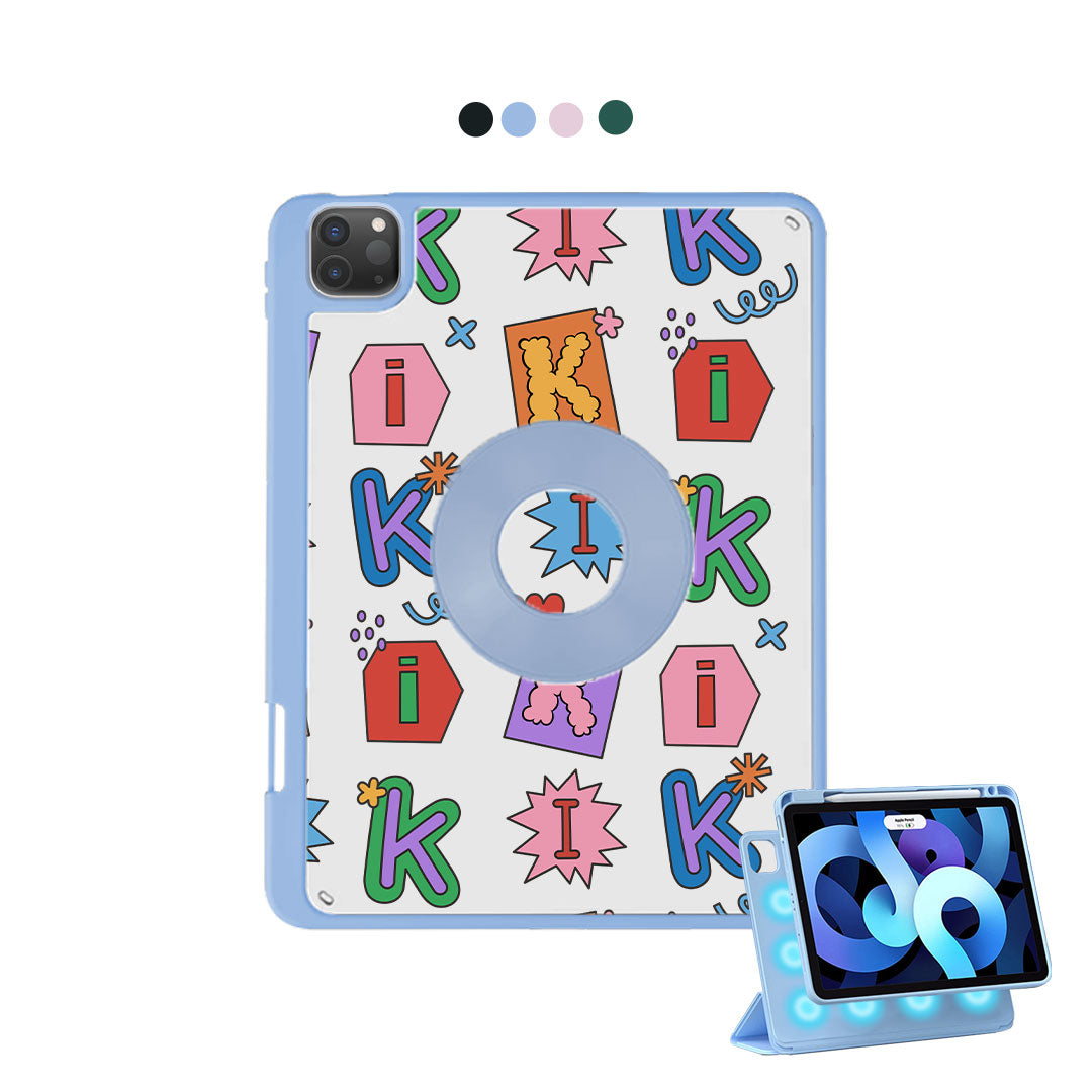 iPad Detachable Flip Cover - Adorable Monogram