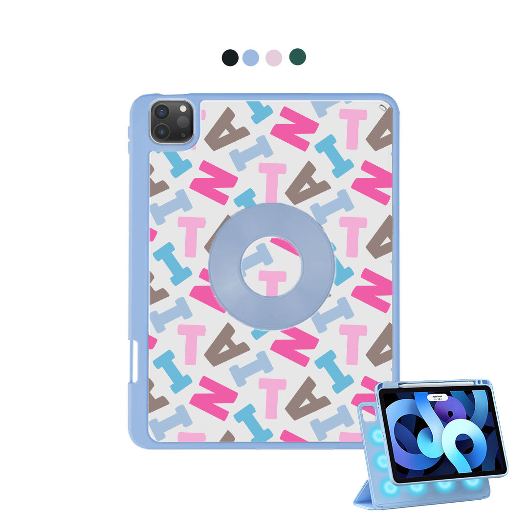 iPad Detachable Flip Cover - Scattered Monogram 2.0