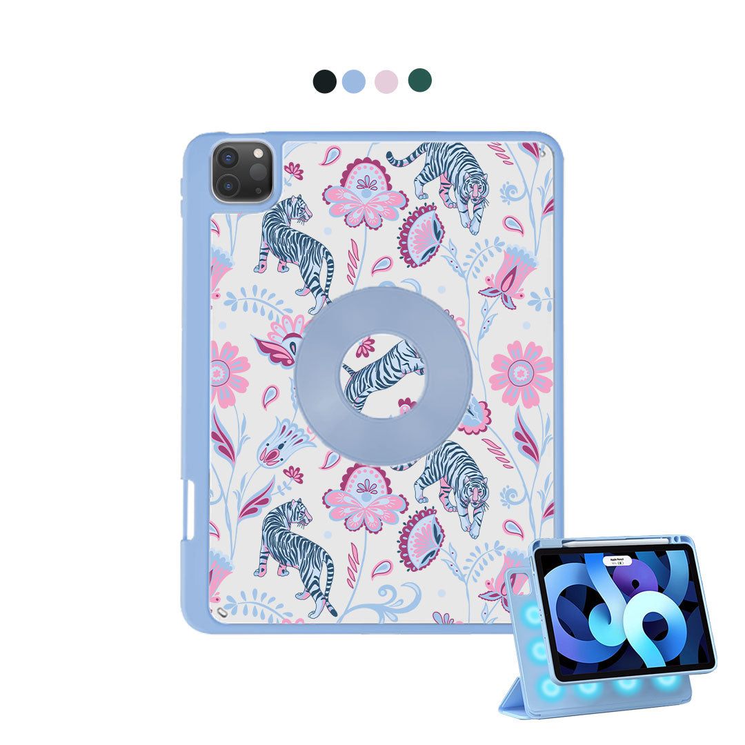 iPad Detachable Flip Cover - Tiger & Floral 3.0