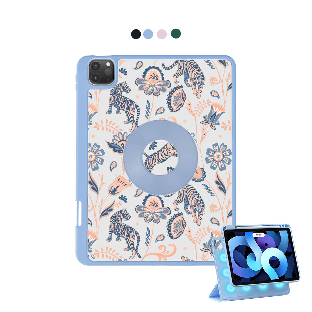 iPad Detachable Flip Cover - Tiger & Floral 5.0