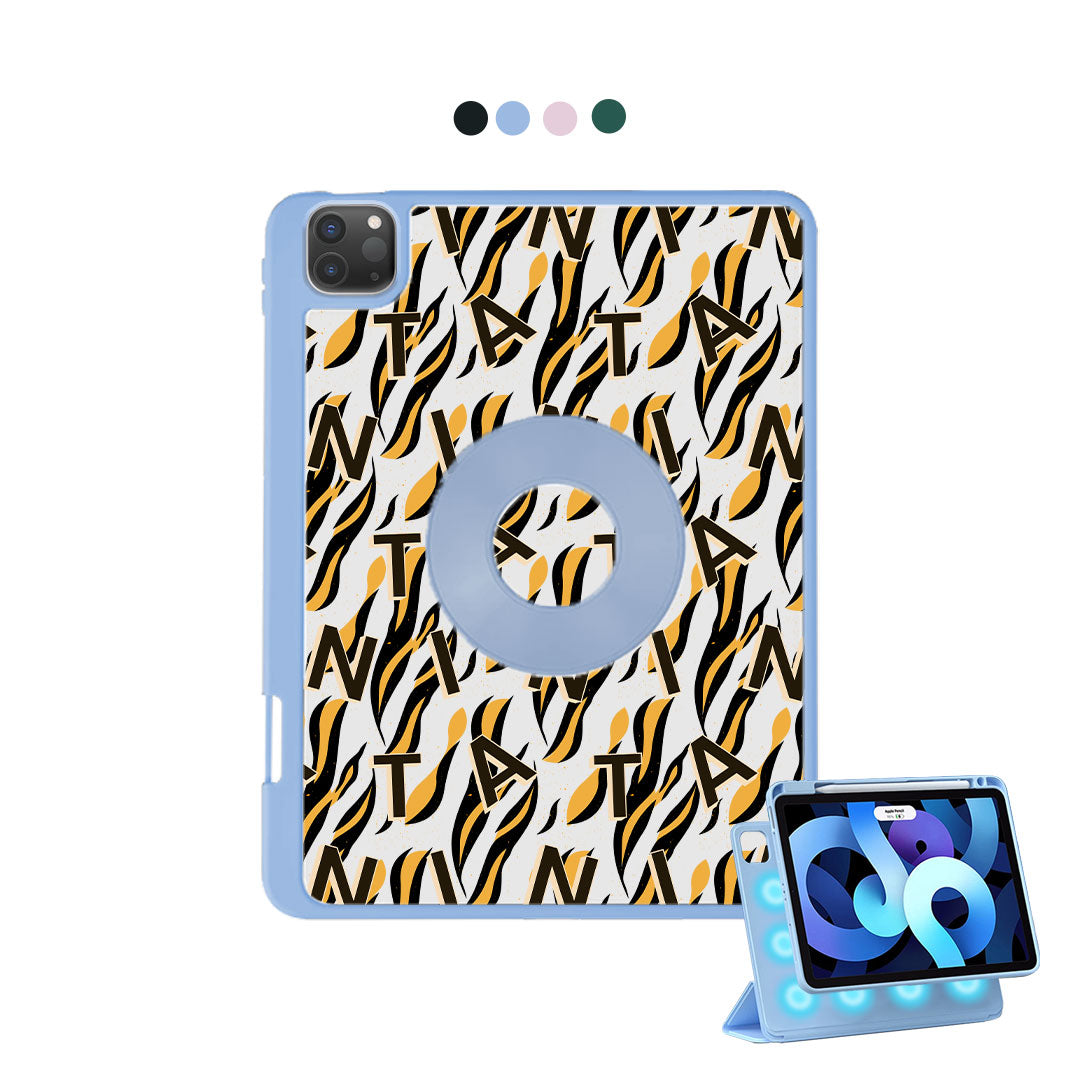 iPad Detachable Flip Cover - Tiger monogram 1.0