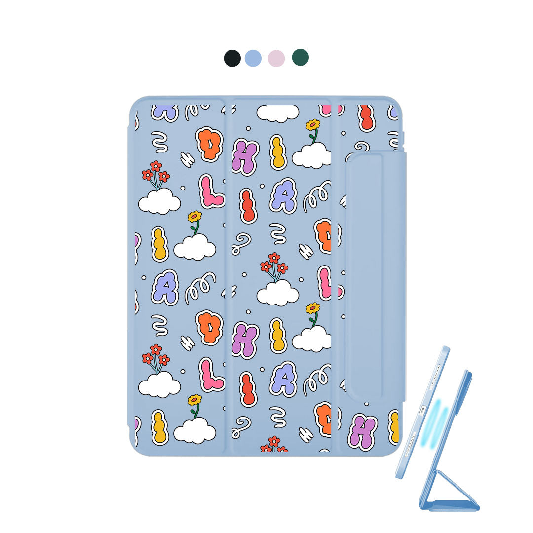 iPad Detachable Flip Cover - Adorable monogram 6.0