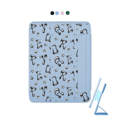 iPad Detachable Flip Cover - Chrome monogram 2.0