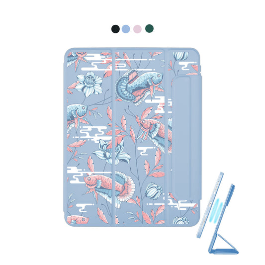 iPad Detachable Flip Cover - Fish & Floral 3.0