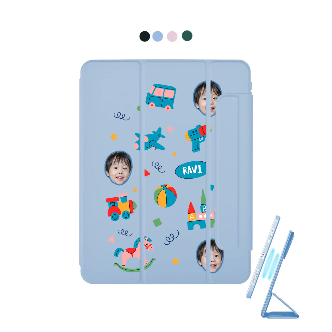 iPad Detachable Flip Cover - Face Grid Boy's Toys