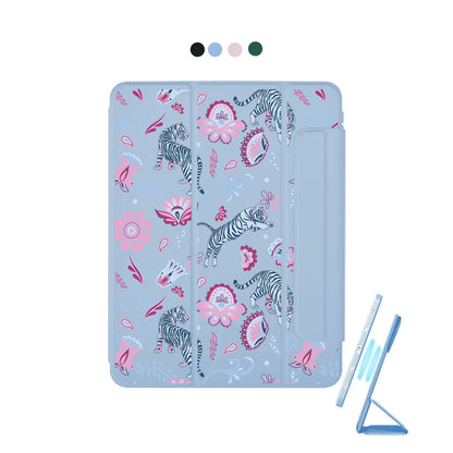 iPad Detachable Flip Cover - Tiger & Floral 3.0