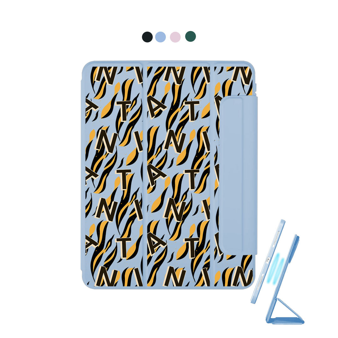 iPad Detachable Flip Cover - Tiger monogram 1.0