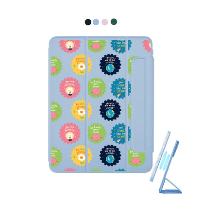 iPad Detachable Flip Cover - Quotes Stamps