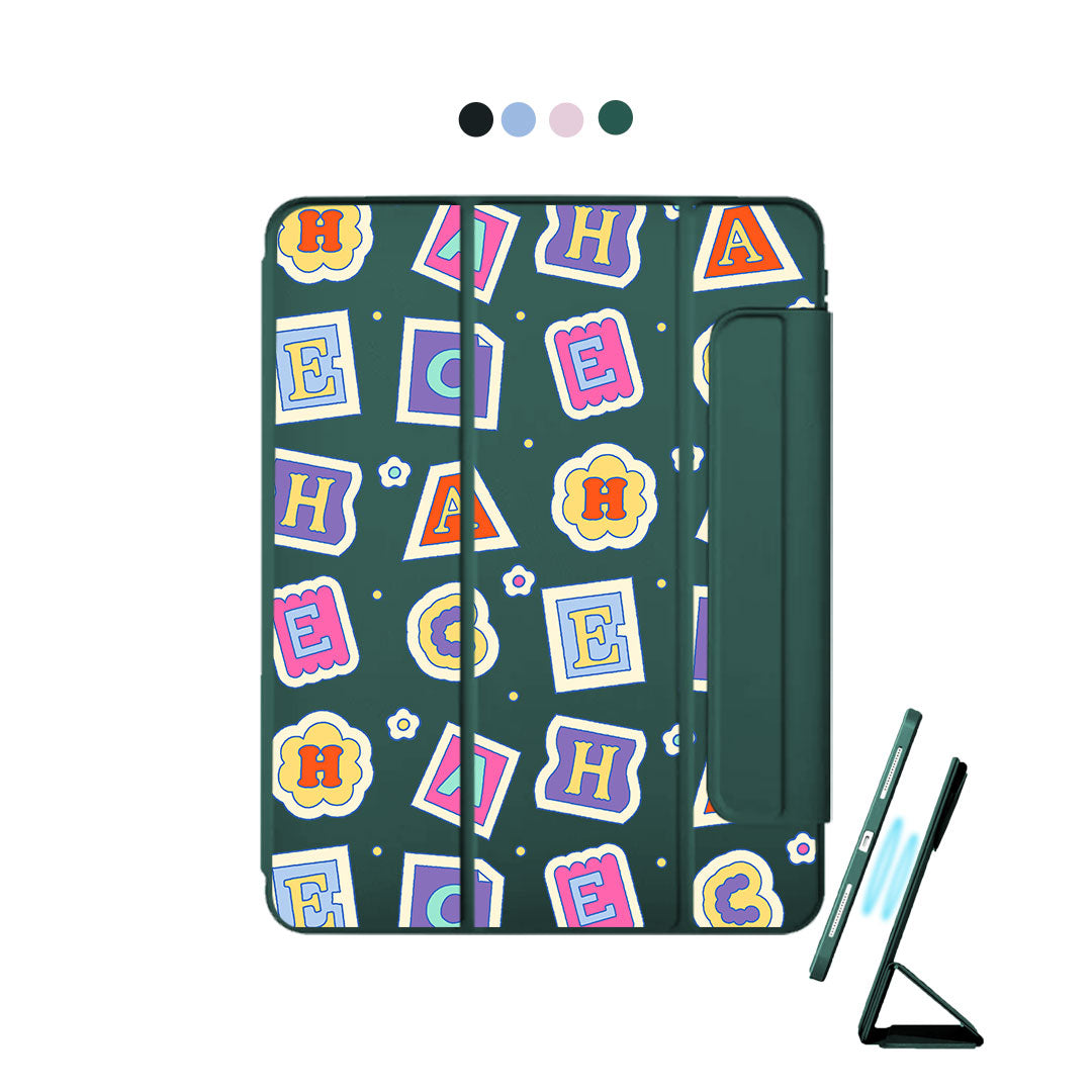 iPad Detachable Flip Cover - Adorable monogram 3.0