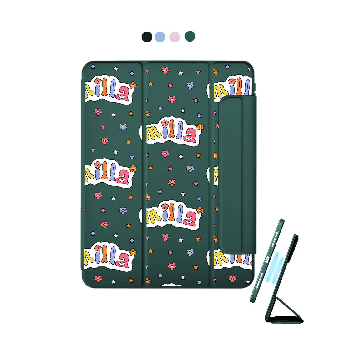 iPad Detachable Flip Cover - Adorable monogram 5.0