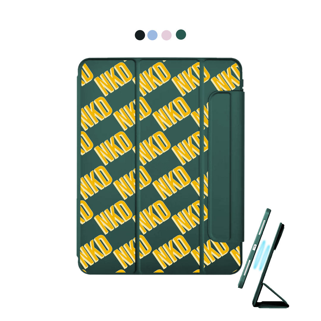 iPad Detachable Flip Cover - Diagonal Initial Monogram 1.0