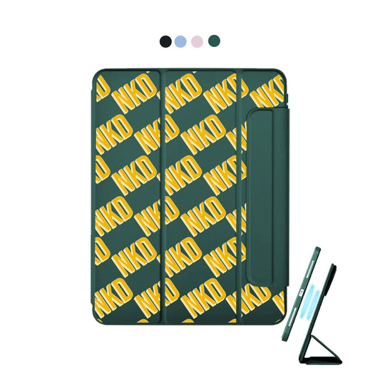 iPad Detachable Flip Cover - Diagonal Initial Monogram 1.0
