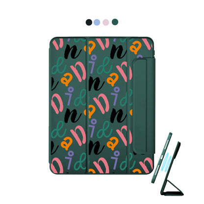 iPad Detachable Flip Cover - Playful monogram 3.0