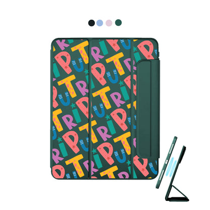 iPad Detachable Flip Cover - Playful monogram 4.0