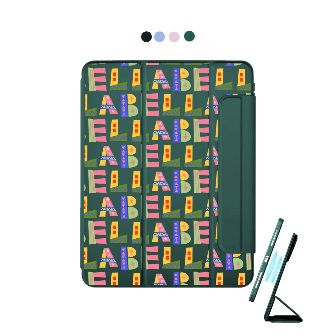 iPad Detachable Flip Cover - Playful monogram 5.0