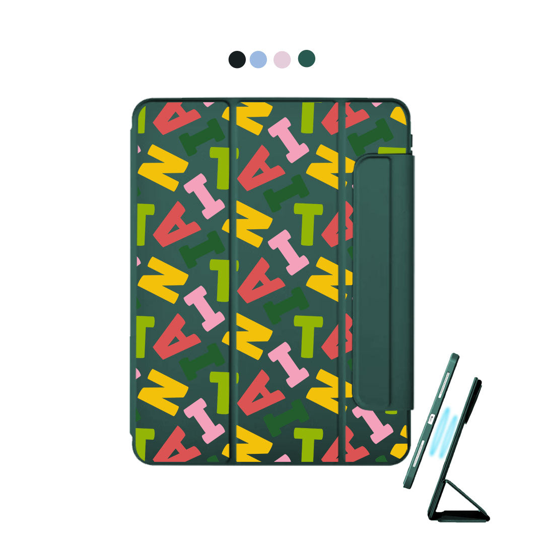 iPad Detachable Flip Cover - Scattered Monogram 3.0