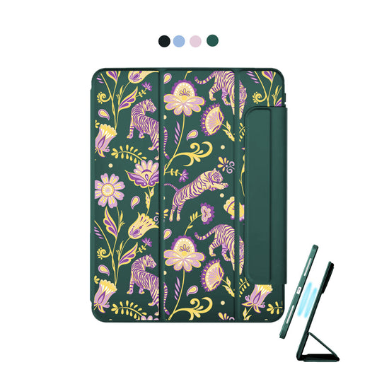 iPad Detachable Flip Cover - Tiger & Floral 4.0