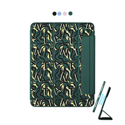 iPad Detachable Flip Cover - Tiger monogram 3.0