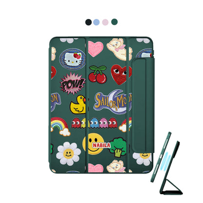 iPad Detachable Flip Cover - Cute denim